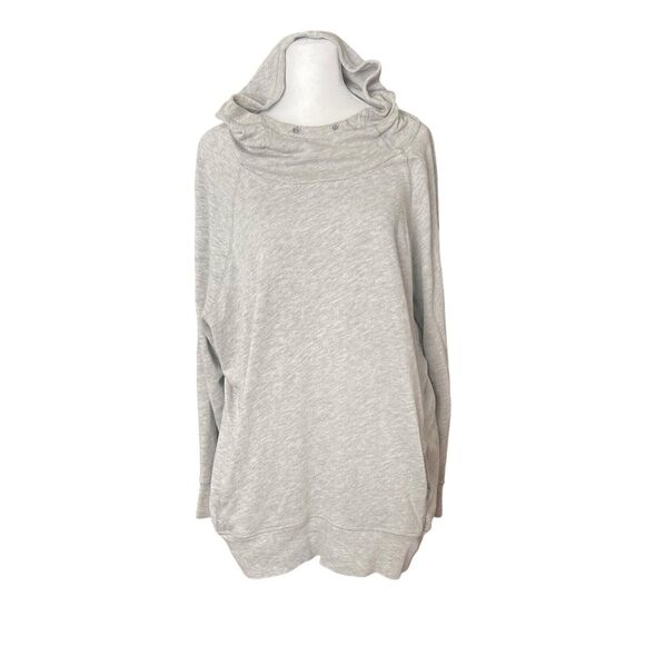 Z by Zella Plus 1X Hoodie Pullover Sweatshirt Gray Long Sleeve Pocket - Picture 1 of 12